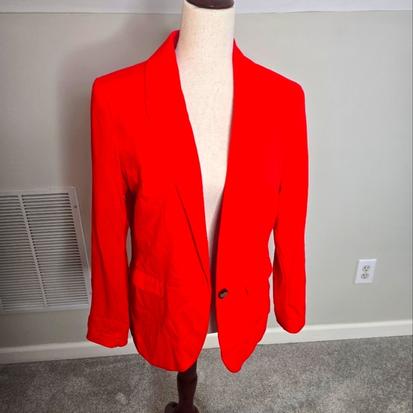 H&M Women's Red Blazer Size 12 - Picture 1 of 12